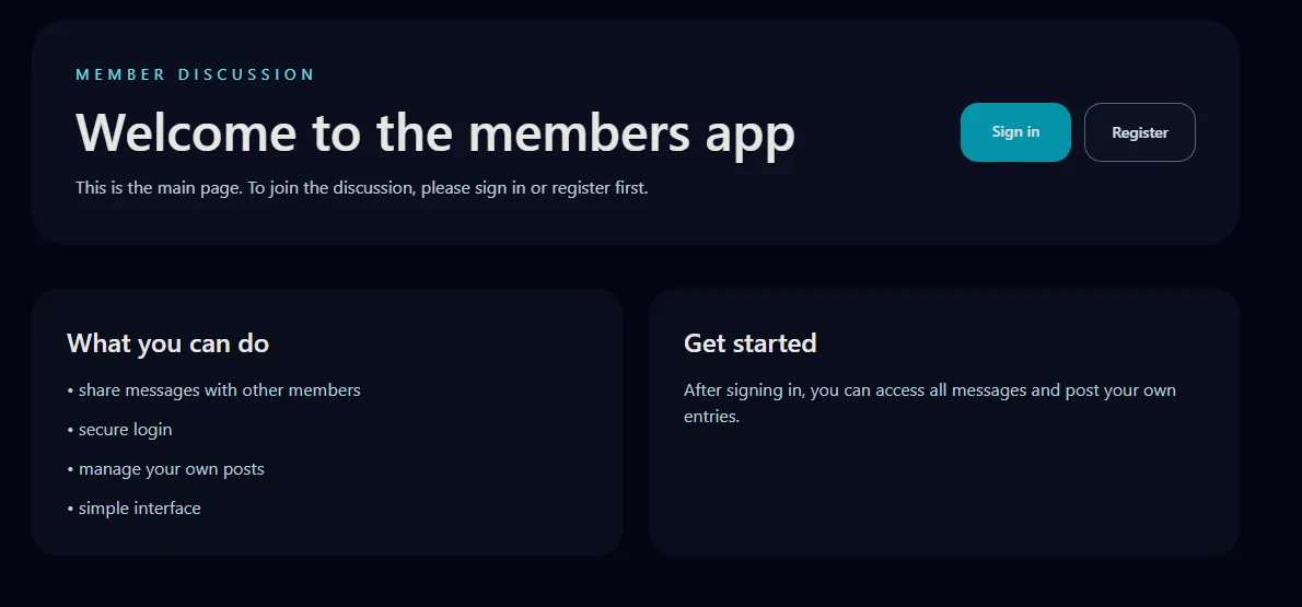 Projekt: Members Only